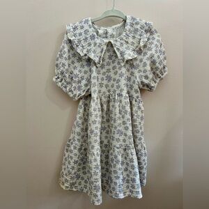 Zara Kids Dress in Cream and Purple Floral